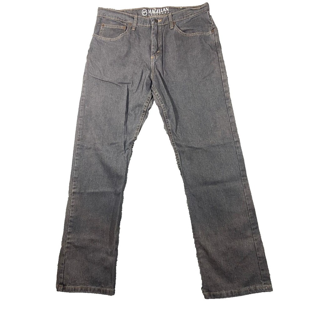 Magellan Outdoors Jeans Men 36 x 32 Gray Relaxed Fit Straight Denim Pants